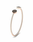 14K Rose Gold Bracelet With 0.84 Carat Black Diamonds