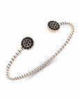 14K Rose Gold Bracelet With 0.84 Carat Black Diamonds