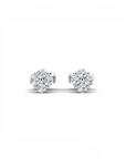 14K White Gold Earrings 0.12 Carat Stone