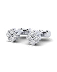 14K White Gold Earrings 0.12 Carat Stone