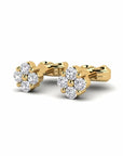 14K Yellow Gold Earrings 0.12 Carat Stone