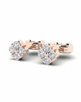 14K Rose Gold Earrings 0.12 Carat Stone