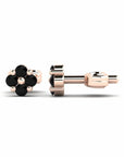 14K Rose Gold Earrings 0.12 Carat Stone