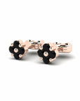 14K Rose Gold Earrings 0.12 Carat Stone