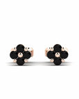 14K Rose Gold Earrings 0.12 Carat Stone