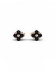 14K Rose Gold Earrings 0.12 Carat Stone