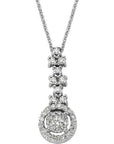 14K White gold necklace with 0.20 carat White Diamonds