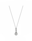 14K White gold necklace with 0.20 carat White Diamonds