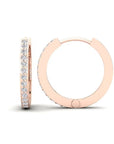 14K Rose gold earrings 0.39 carat White Diamonds