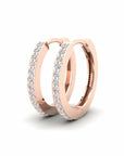 14K Rose gold earrings 0.39 carat White Diamonds