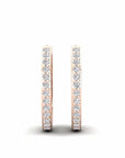 14K Rose gold earrings 0.39 carat White Diamonds