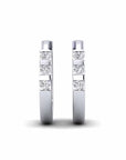 14K White Gold Earrings 0.12 Carat Stone