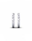 14K White Gold Earrings 0.12 Carat Stone