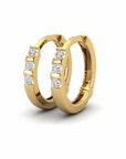 14K Yellow Gold Earrings 0.12 Carat Stone