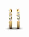 14K Yellow Gold Earrings 0.12 Carat Stone