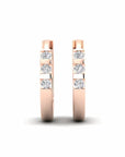 14K Rose Gold Earrings 0.12 Carat Stone