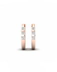 14K Rose Gold Earrings 0.12 Carat Stone