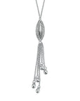 14K White gold necklace with 0.33 carat White Diamonds