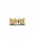 14K Yellow Gold Earrings 0.03 Carat Stone