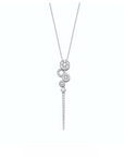 14K White gold necklace with 0.46 carat White Diamonds