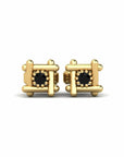 14K Yellow Gold Earrings 0.03 Carat Stone