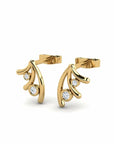 14K Gold Earrings 0.07 Carat Stone