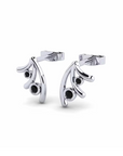 14K White Gold Earrings 0.07 Carat Stone