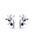 14K White Gold Earrings 0.07 Carat Stone