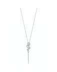 14K White gold necklace with 0.46 carat White Diamonds