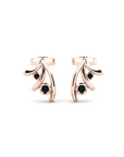 14K Rose Gold Earrings 0.07 Carat Stone