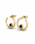 14K Yellow Gold Earrings 0.06 Carat Stone