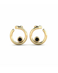 14K Yellow Gold Earrings 0.06 Carat Stone