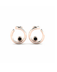 14K Rose Gold Earrings 0.06 Carat Stone