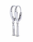 14K White gold earrings 0.12 carat White Diamonds