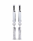 14K White gold earrings 0.12 carat White Diamonds