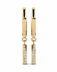 14K Gold earrings 0.12 carat White Diamonds