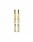 14K Gold earrings 0.12 carat White Diamonds