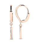 14K Rose gold earrings 0.12 carat White Diamonds