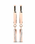 14K Rose gold earrings 0.12 carat White Diamonds