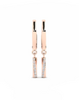 14K Rose gold earrings 0.12 carat White Diamonds