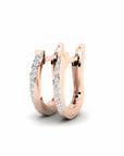 14K Rose gold earrings 0.15 carat White Diamonds