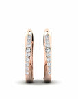 14K Rose gold earrings 0.15 carat White Diamonds