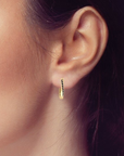 14K gold earrings 0.15 carat Black Diamonds