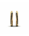 14K gold earrings 0.15 carat Black Diamonds