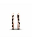 14K Rose gold earrings 0.15 carat Black Diamonds