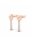 14K Rose Gold Earrings 0.10 Carat Stone