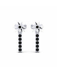 14K White Gold Earrings 0.10 Carat Stone