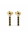 14K Yellow Gold Earrings 0.10 Carat Stone