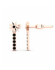 14K Rose Gold Earrings 0.10 Carat Stone