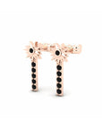 14K Rose Gold Earrings 0.10 Carat Stone